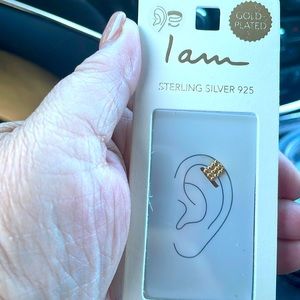 Iam Gold Plated Sterling Silver Cuff Earring